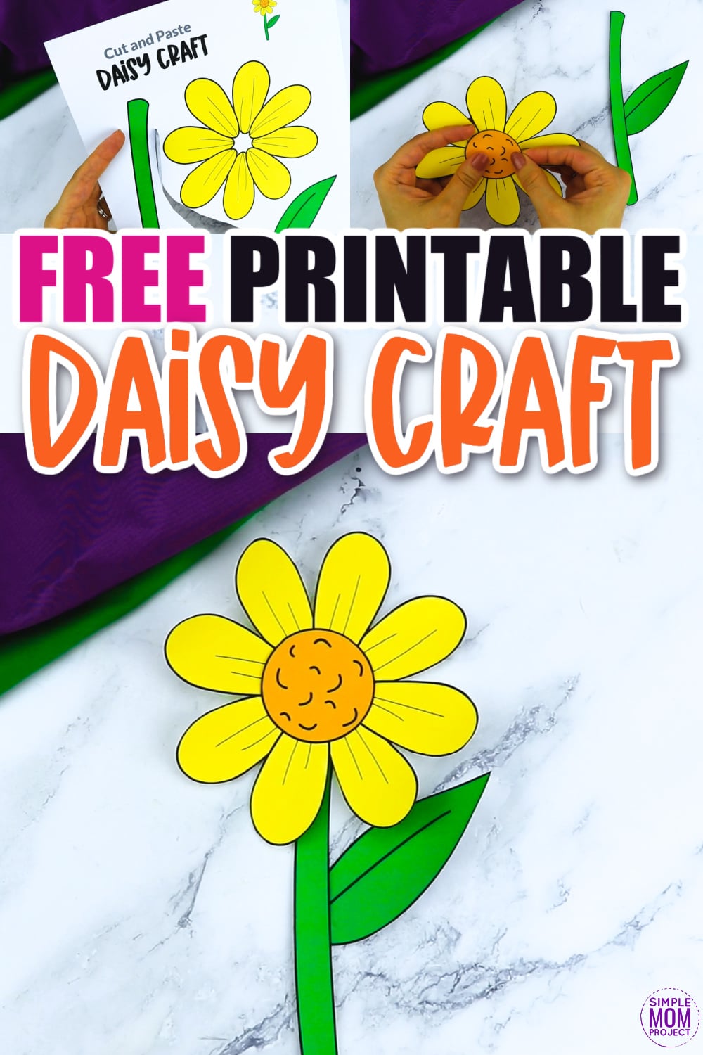 Are you looking for a fun and simple flower craft to do with your kids? This spring daisy flower template is a perfect craft to do with your kindergartners, preschoolers and toddlers this spring. Paint them, color them or turn them into a beautiful daisy greeting card!