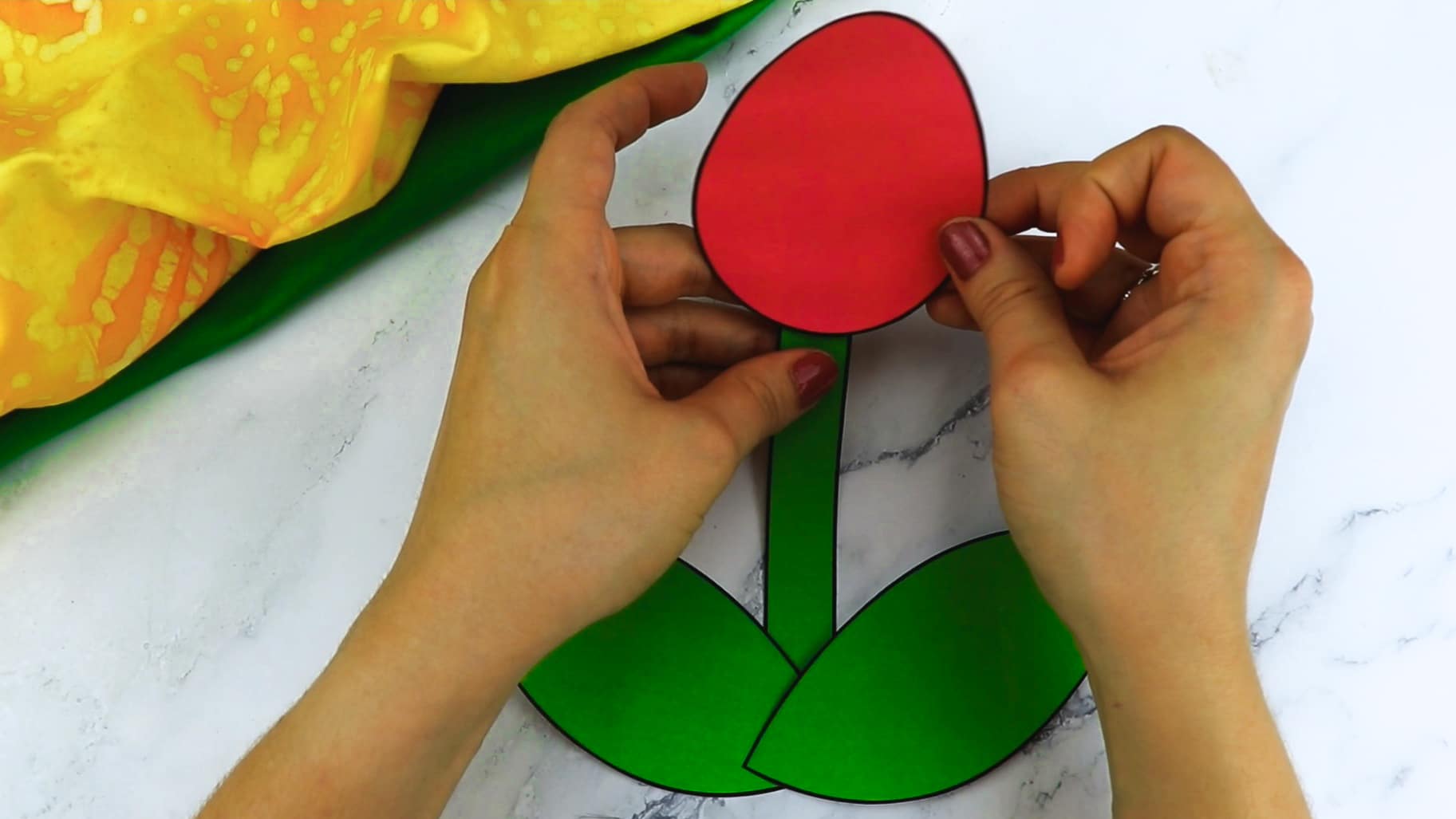 Free Printable Tulip Craft for Kids, preschoolers and toddlers