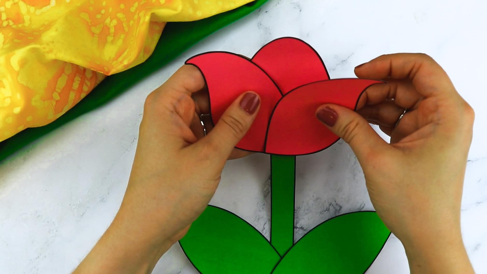 Free Printable Tulip Craft for Kids, preschoolers and toddlers