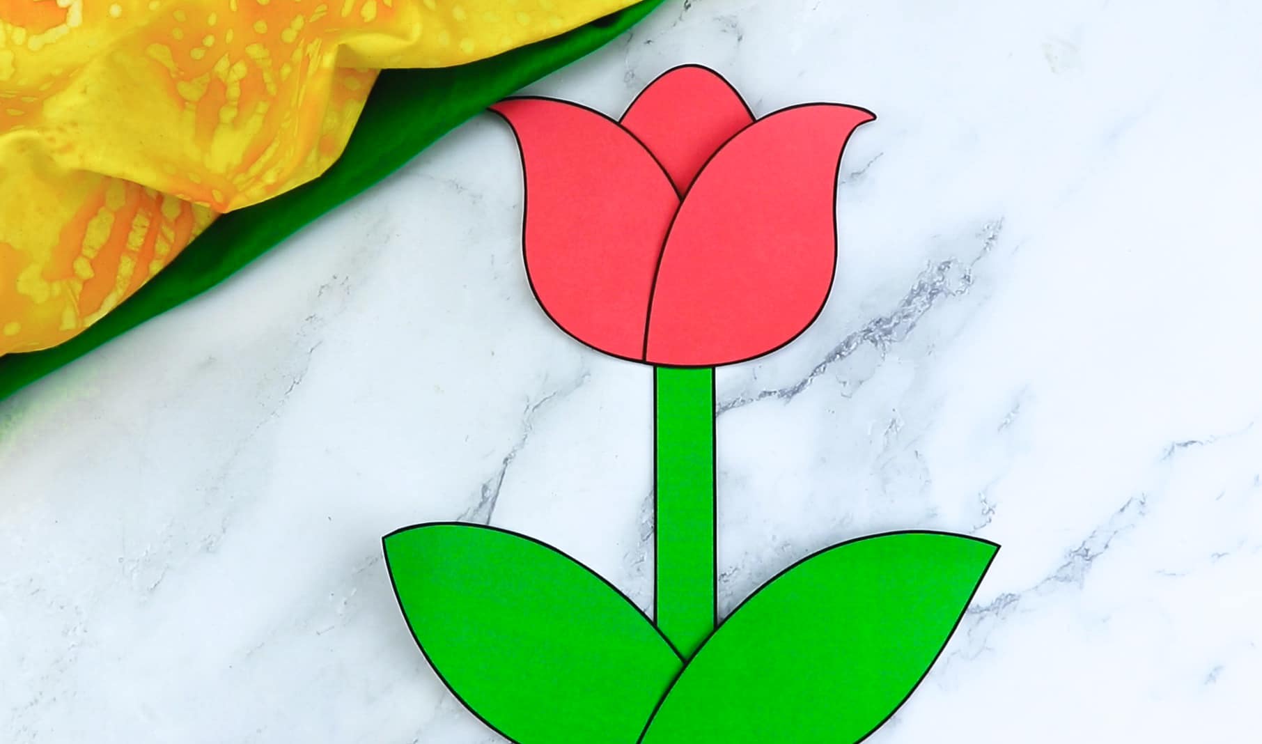 Free Printable Tulip Craft for Kids, preschoolers and toddlers