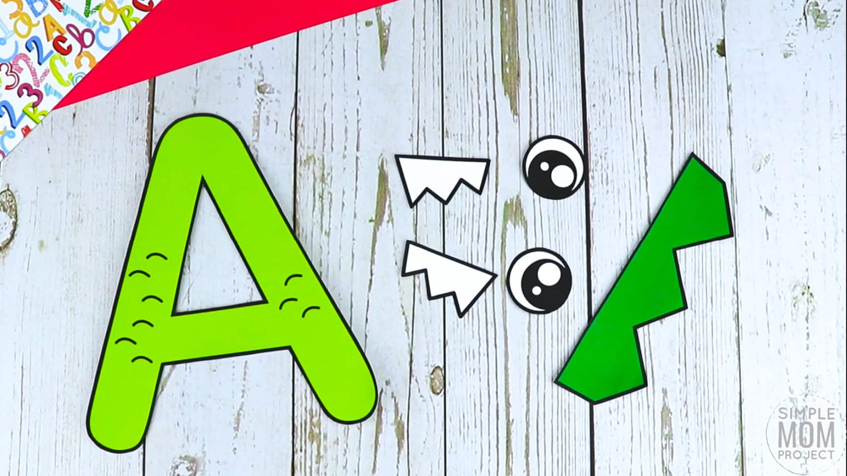 A is for Alligator Free Printable Craft Alligator Letter A Craft for Kids, preschoolers, toddlers and kindergartners