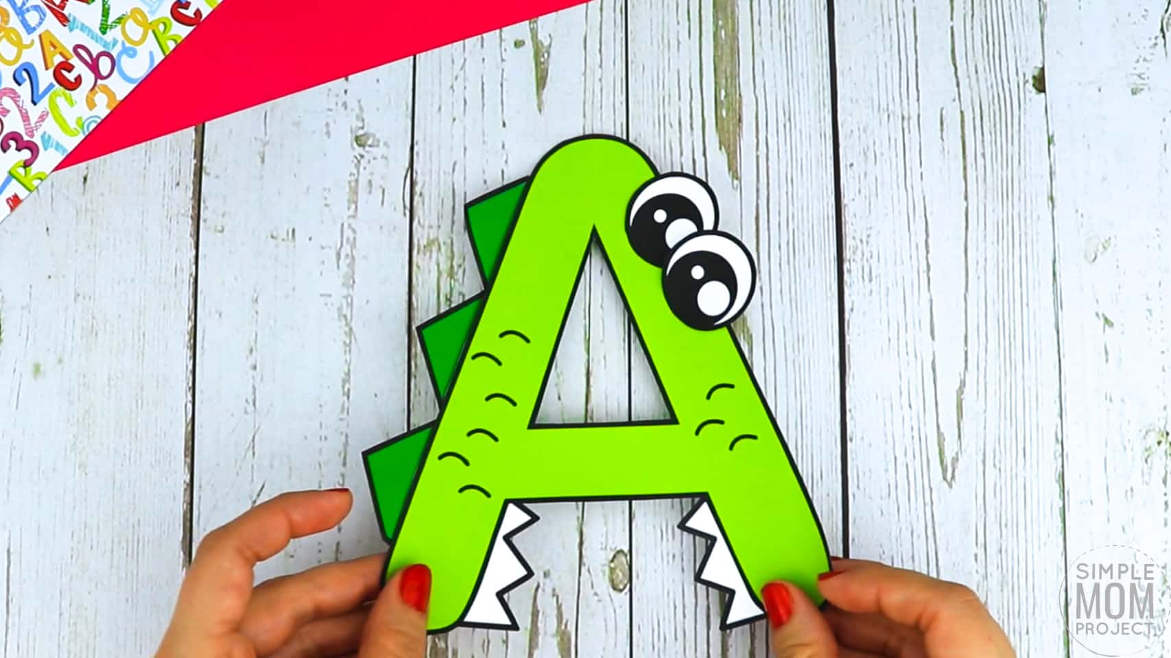 A is for Alligator Free Printable Craft Alligator Letter A Craft for Kids, preschoolers, toddlers and kindergartners