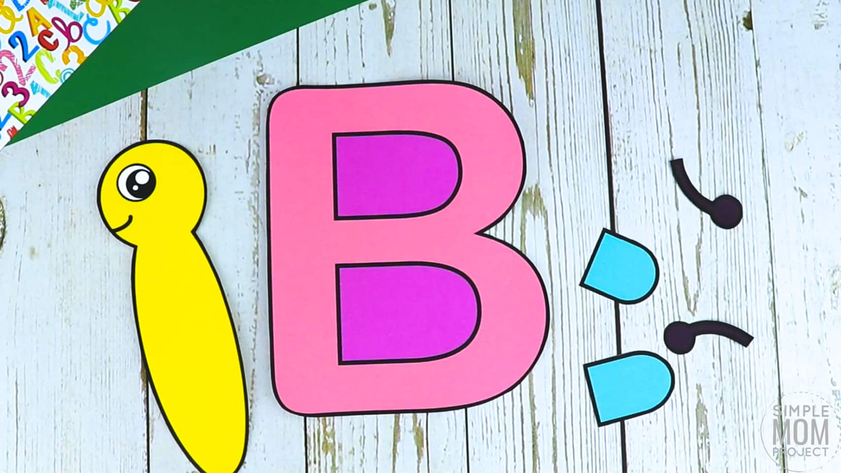 B is for Butterfly Free Printable Craft Butterfly Letter B Craft for Kids, preschoolers, toddlers and kindergartner