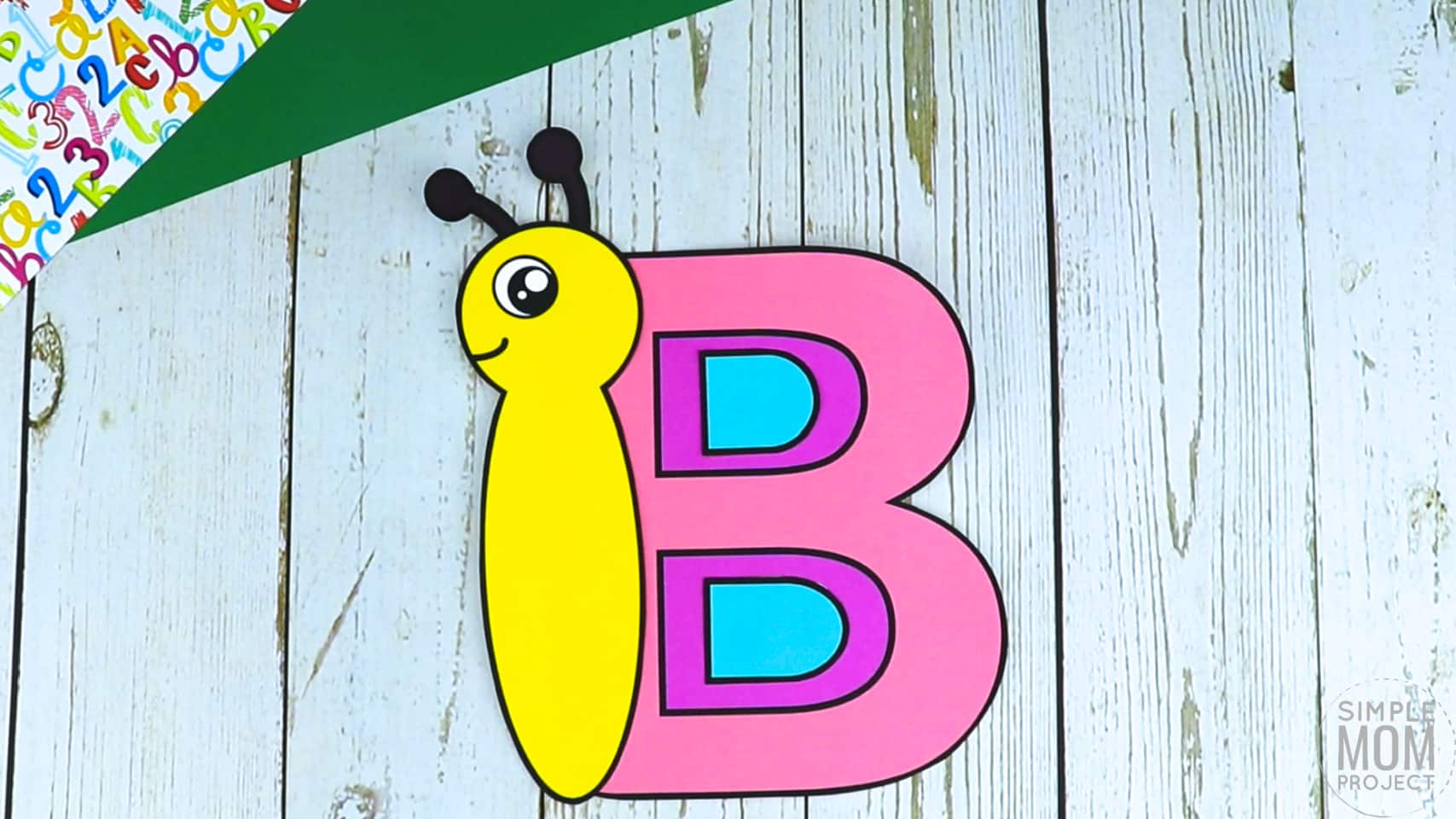B is for Butterfly Free Printable Craft Butterfly Letter B Craft for Kids, preschoolers, toddlers and kindergartner