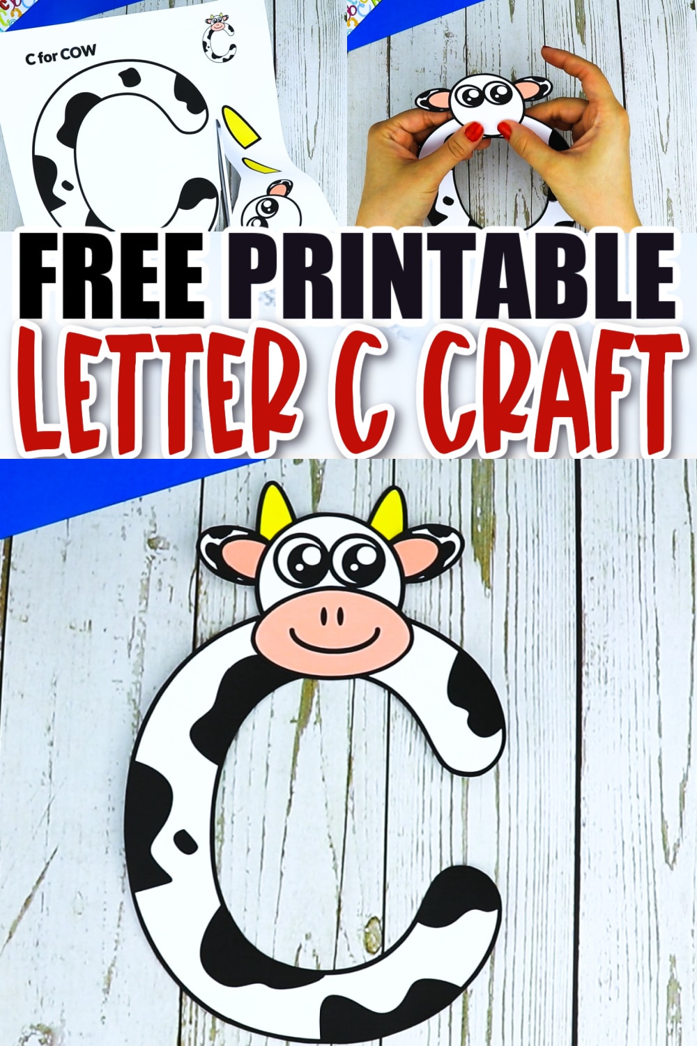 Are you looking for a fun, cute and creative way to teach the uppercase letter C? Use this fun preschool free printable cow letter C craft activity. It is an easy way to make learning simple and fun at the same time. Your kindergarten students will also love making this fun printable letter C cow craft.
