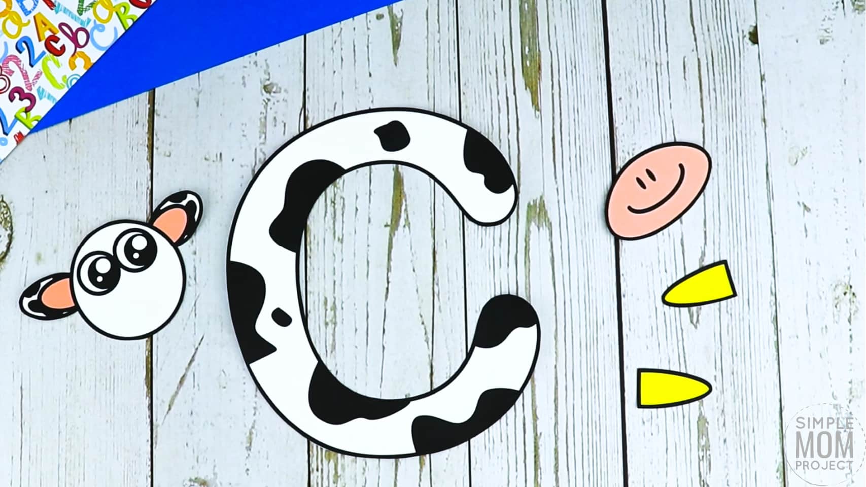 C is for Cow Free Printable Craft Cow Letter C Craft for Kids, preschoolers, toddlers and kindergartners