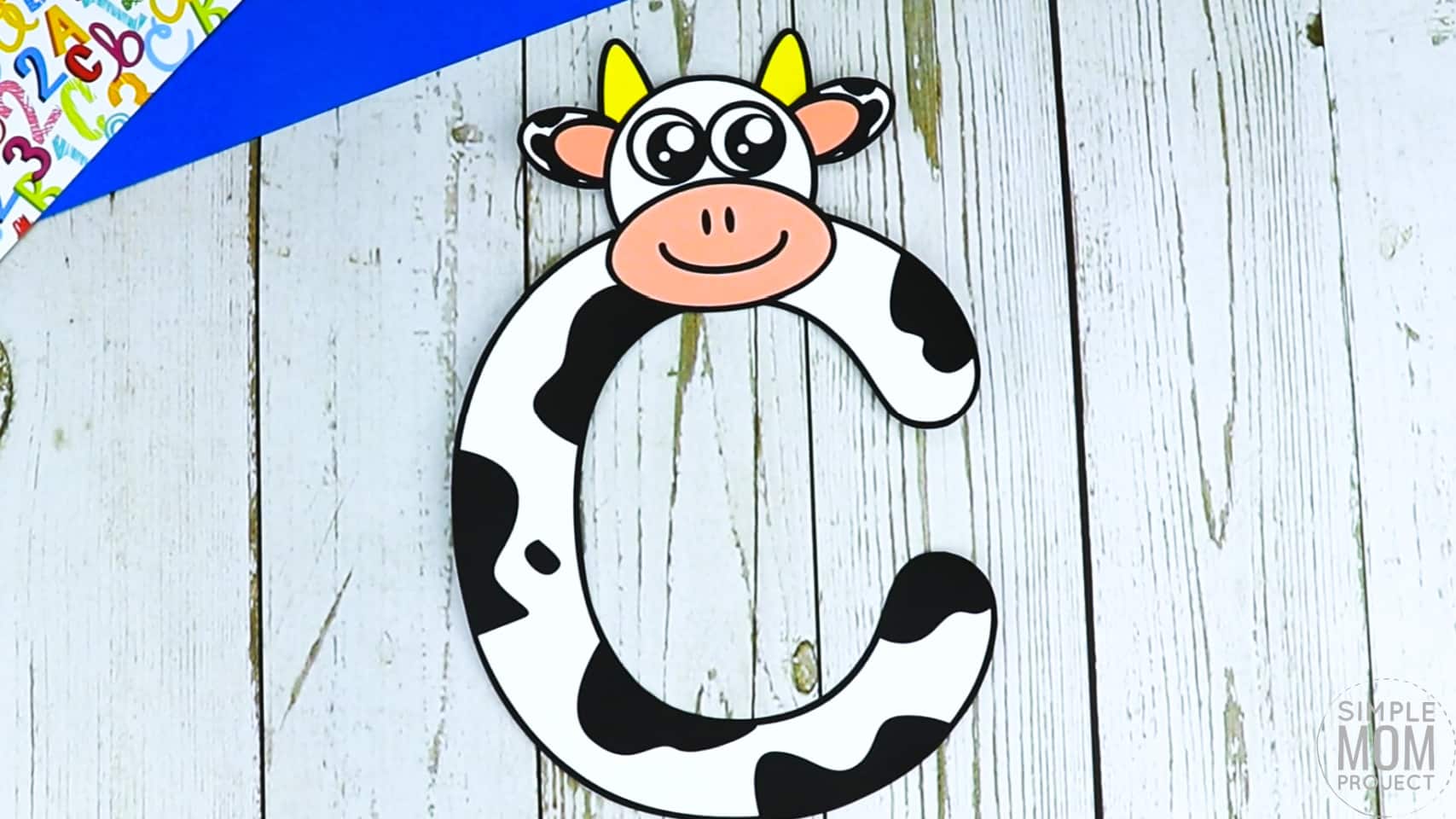 C is for Cow Free Printable Craft Cow Letter C Craft for Kids, preschoolers, toddlers and kindergartners