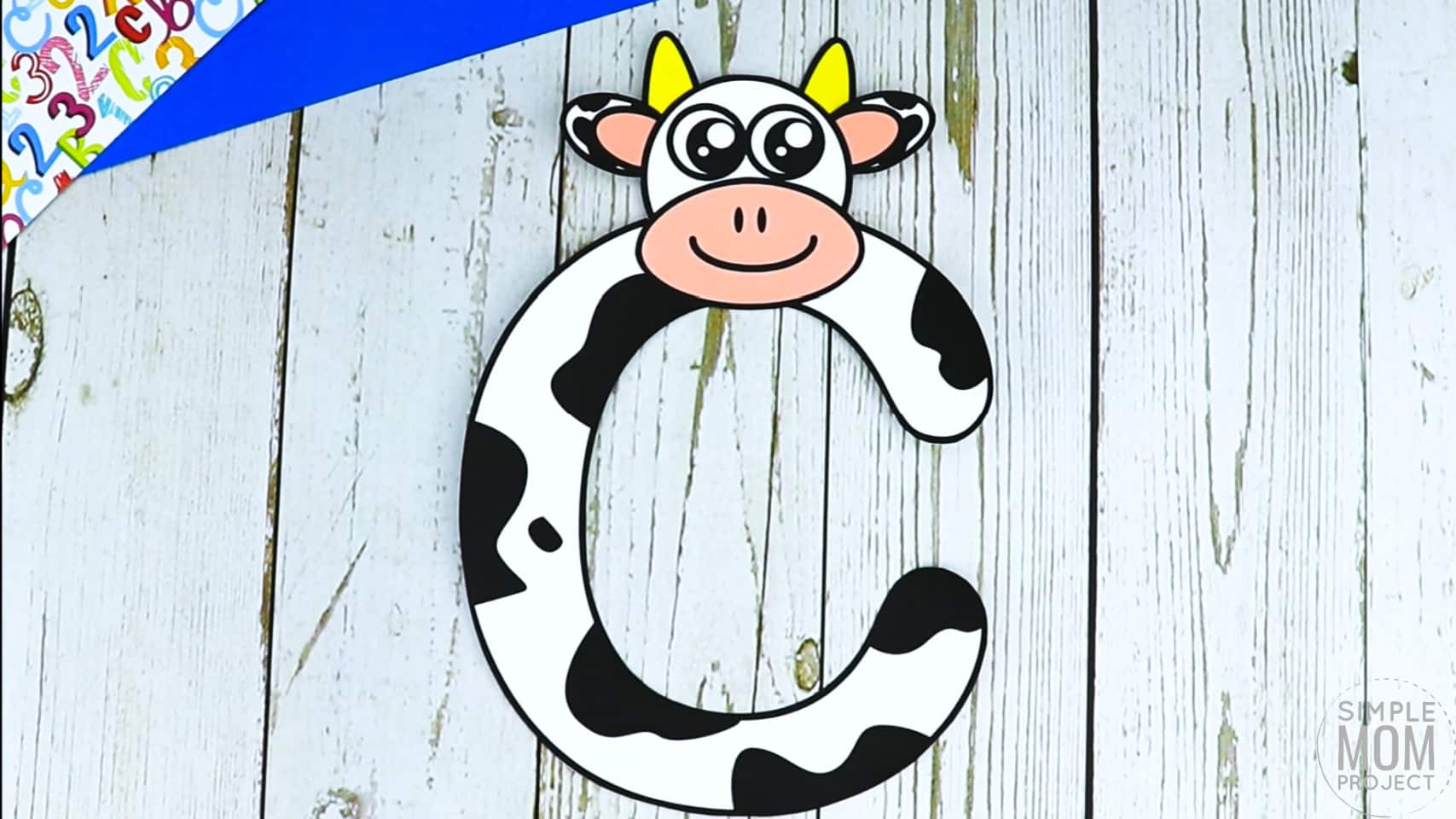 C is for Cow Free Printable Craft Cow Letter C Craft for Kids, preschoolers, toddlers and kindergartners