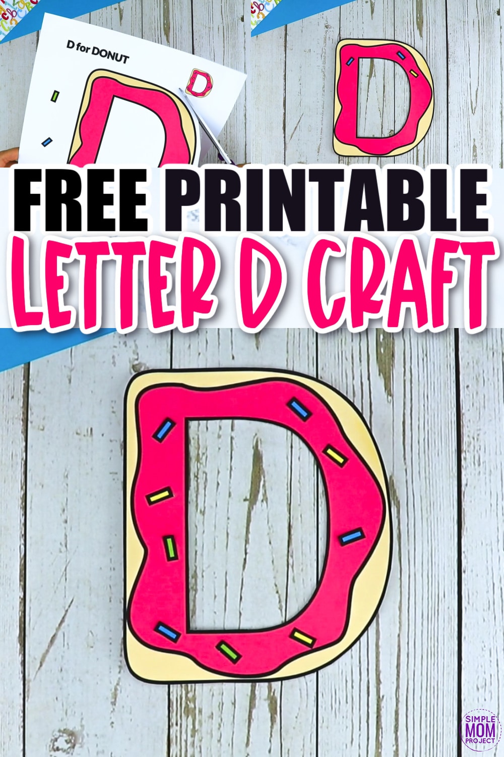 Are you looking for a fun, simple and creative way to teach the uppercase letter D? Use this fun preschool free printable donut letter D craft. It is an easy way to make learning simple and fun at the same time. Your kindergarten students will also love making this fun printable letter D donut craft.