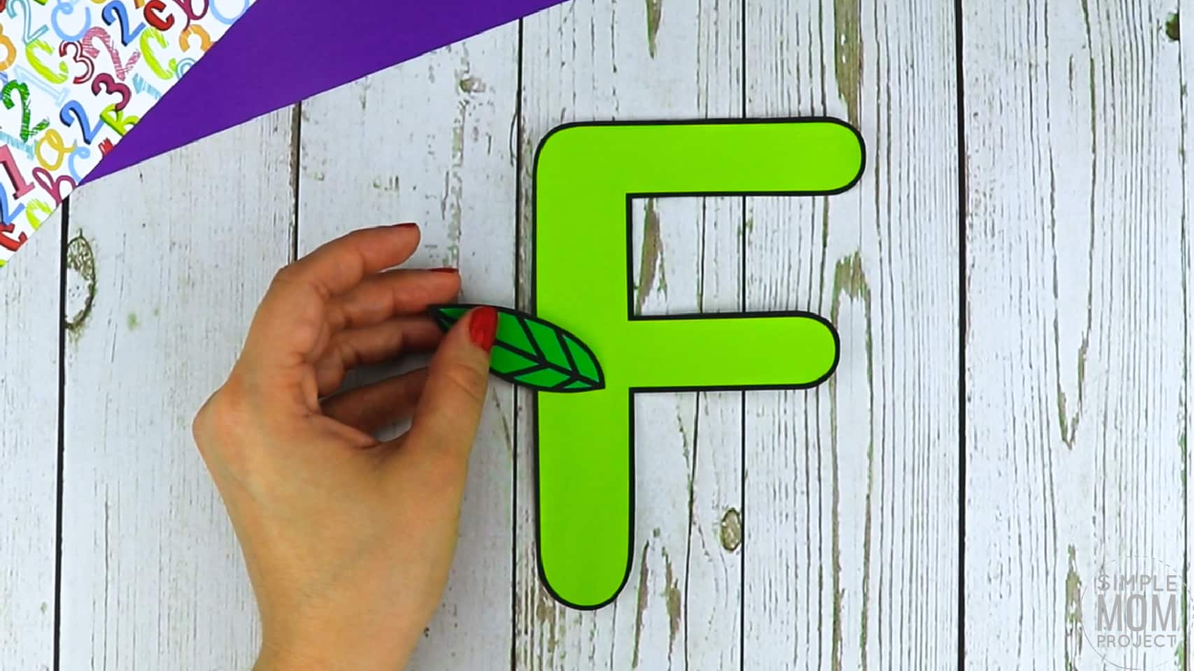 F is for Flower Printable Craft Flower Letter F Craft for Kids, preschoolers, toddlers and kindergartners