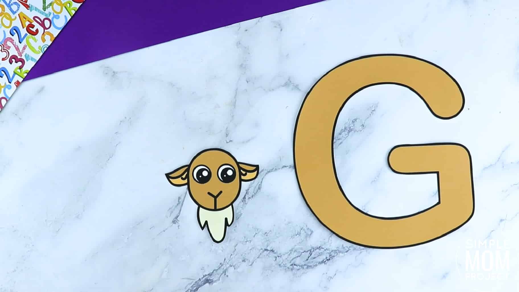 G is for Goat Printable Craft Goat Letter G Craft for Kids, preschoolers, toddlers and kindergartners