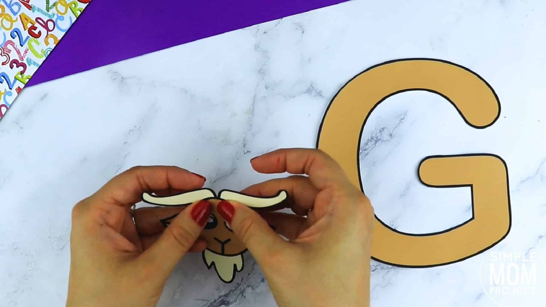 G is for Goat Printable Craft Goat Letter G Craft for Kids, preschoolers, toddlers and kindergartners