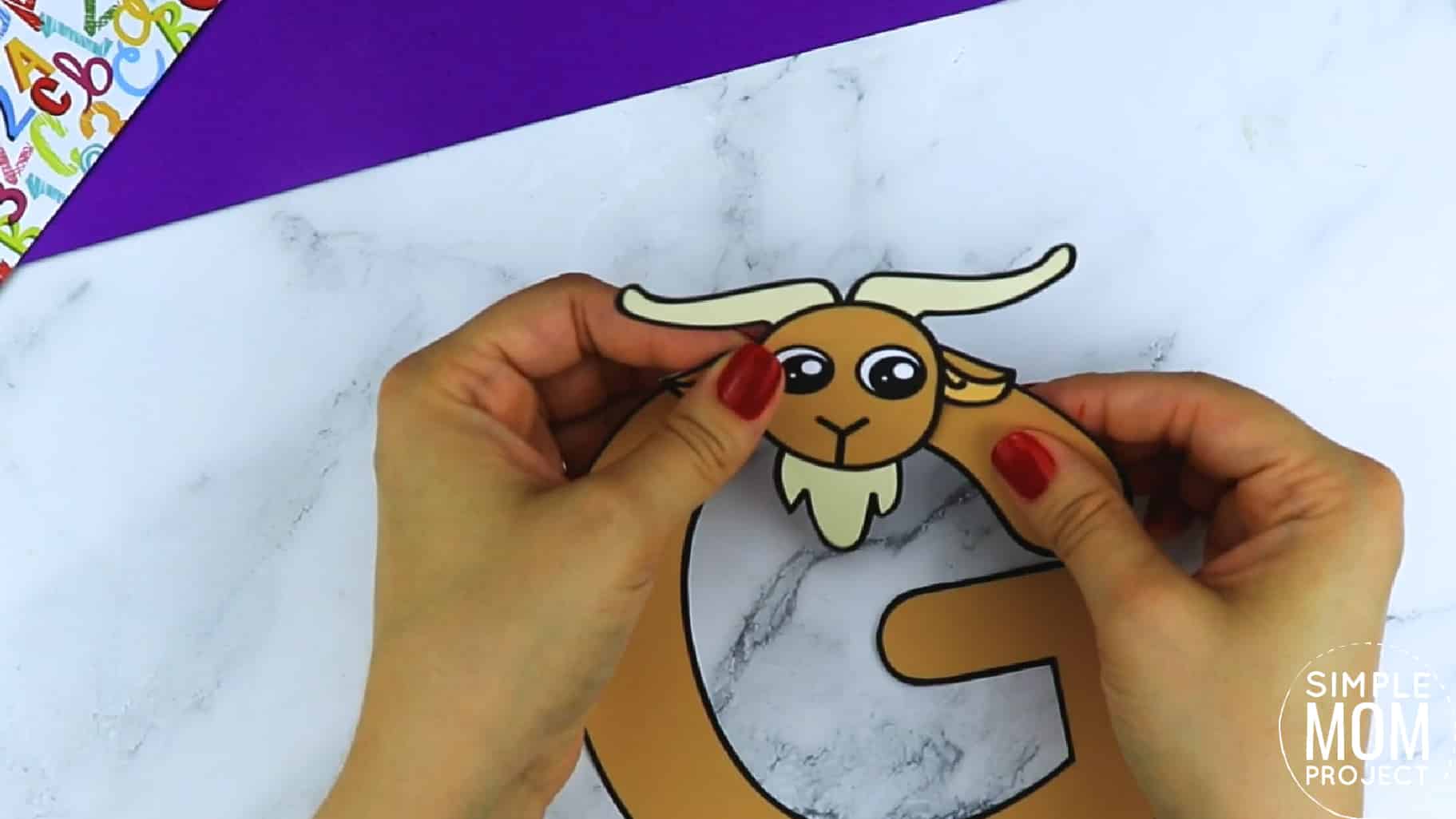 G is for Goat Printable Craft Goat Letter G Craft for Kids, preschoolers, toddlers and kindergartners