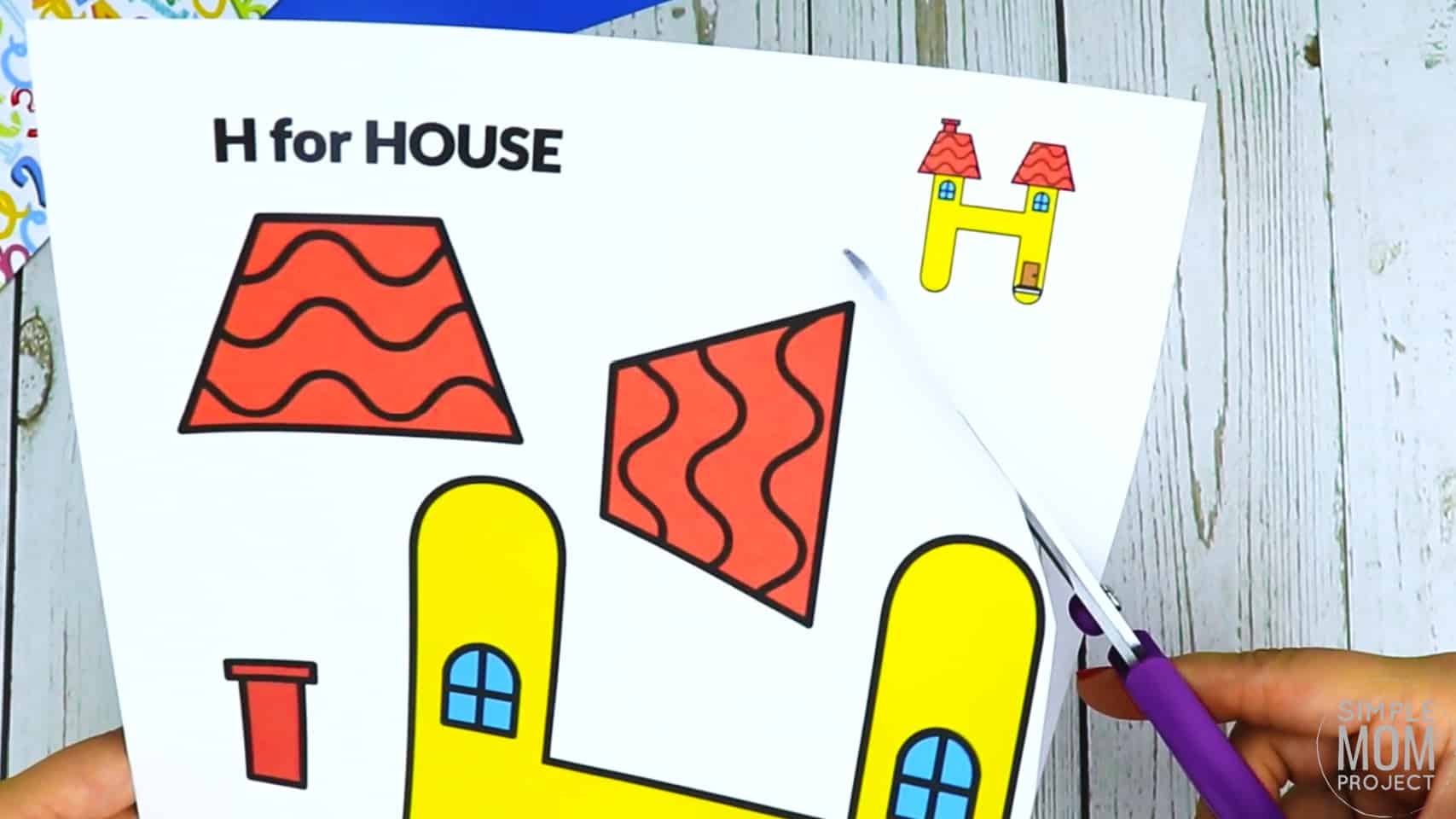H is for House Printable Craft Letter H Craft for Kids, preschoolers, toddlers and kindergartners