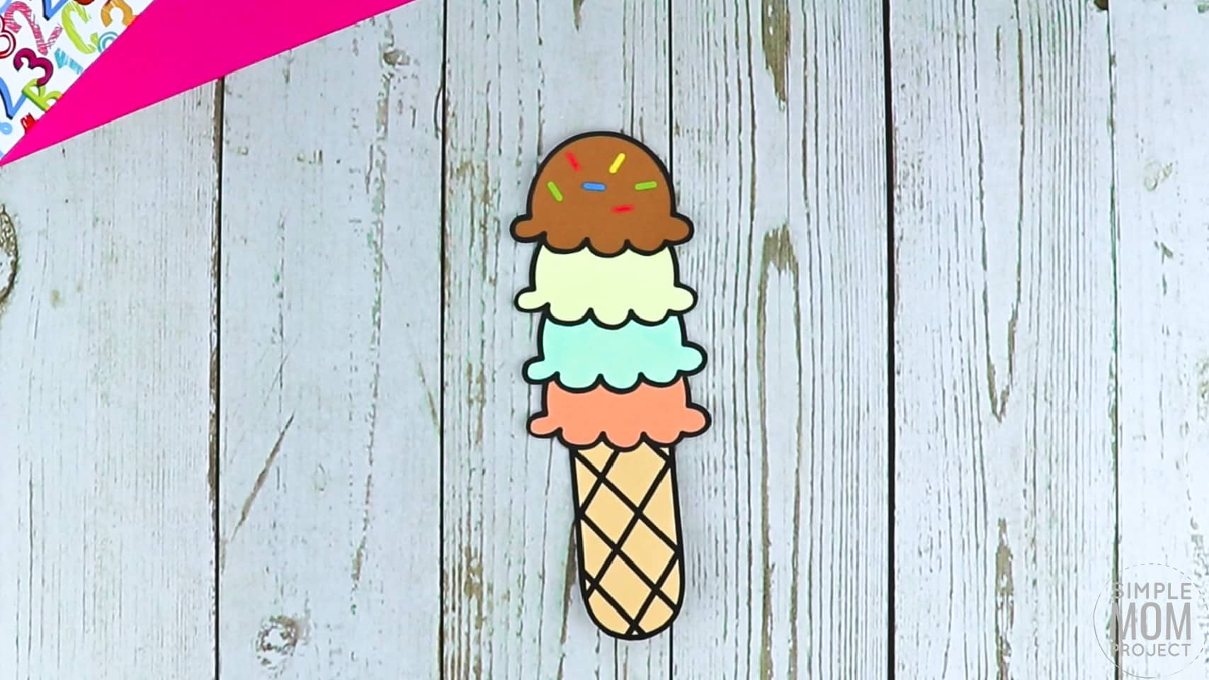 I is for Ice Cream Printable Craft Ice Cream Letter I Craft for Kids, preschoolers, toddlers and kindergartners