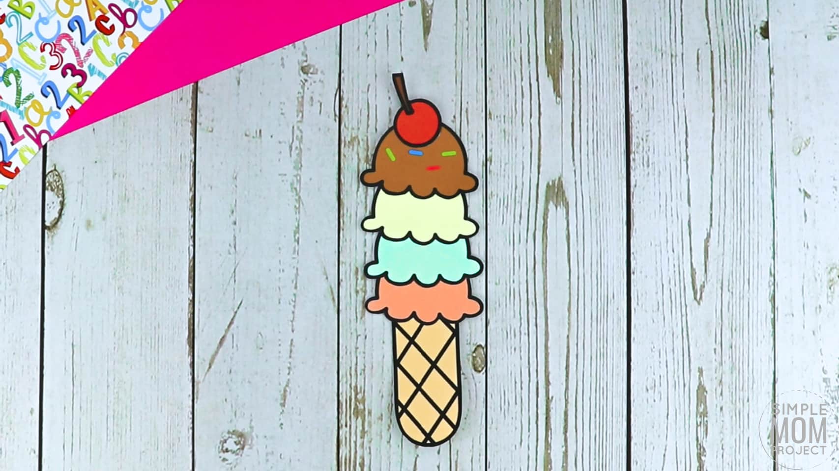 I is for Ice Cream Printable Craft Ice Cream Letter I Craft for Kids, preschoolers, toddlers and kindergartners