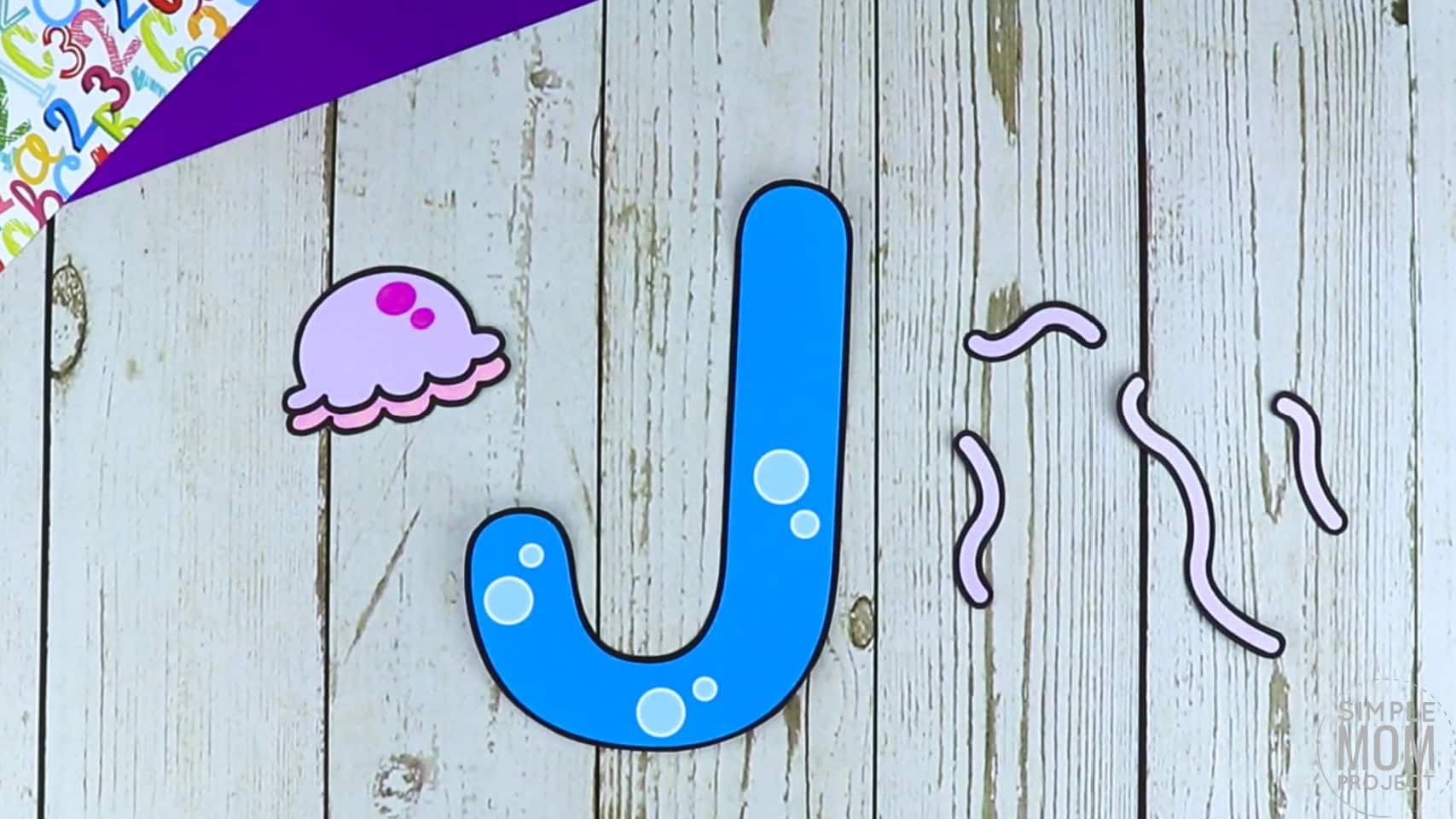 J is for Jellyfish Printable Craft Letter J Craft for Kids, preschoolers, toddlers and kindergartners