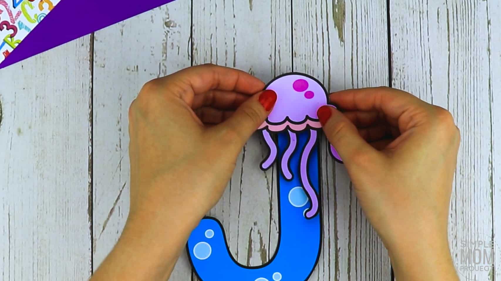 J is for Jellyfish Printable Craft Letter J Craft for Kids, preschoolers, toddlers and kindergartners