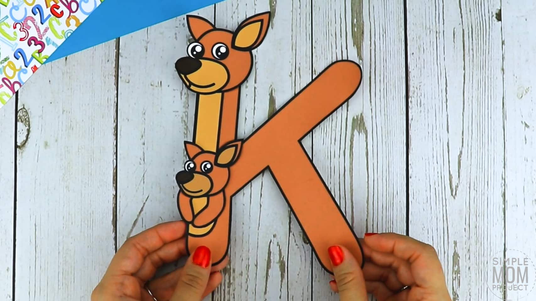 K is for Kangaroo Printable Craft Letter K Craft for Kids, preschoolers, toddlers and kindergartners