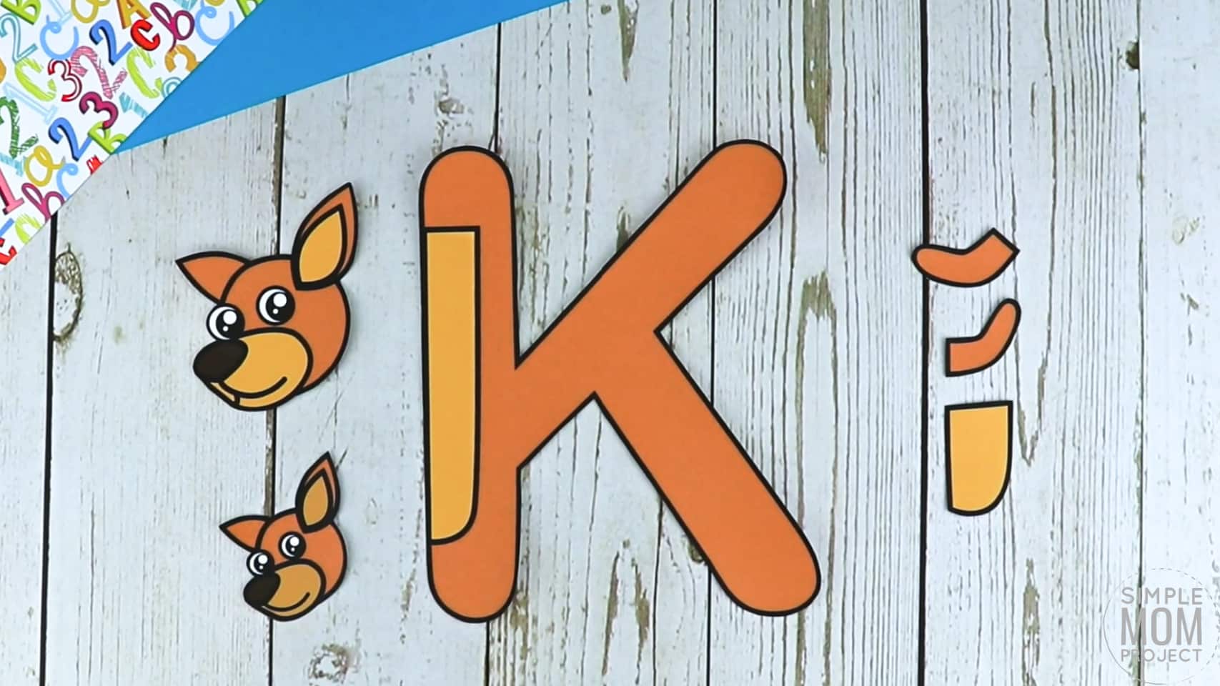 K is for Kangaroo Printable Craft Letter K Craft for Kids, preschoolers, toddlers and kindergartners