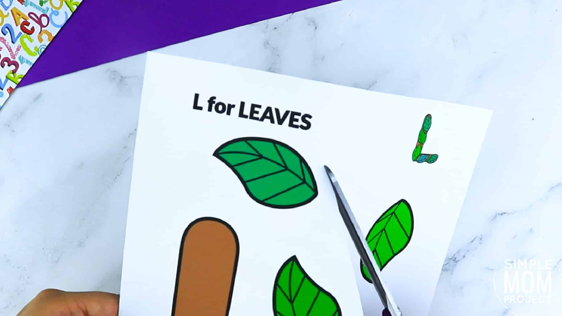 L is for Leaf Printable Craft Leaf Letter L Craft for Kids, preschoolers, toddlers and kindergartners