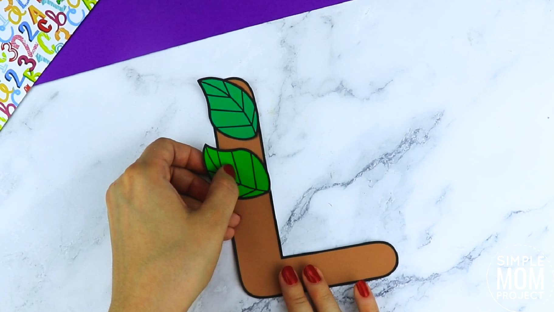 L is for Leaf Printable Craft Leaf Letter L Craft for Kids, preschoolers, toddlers and kindergartners
