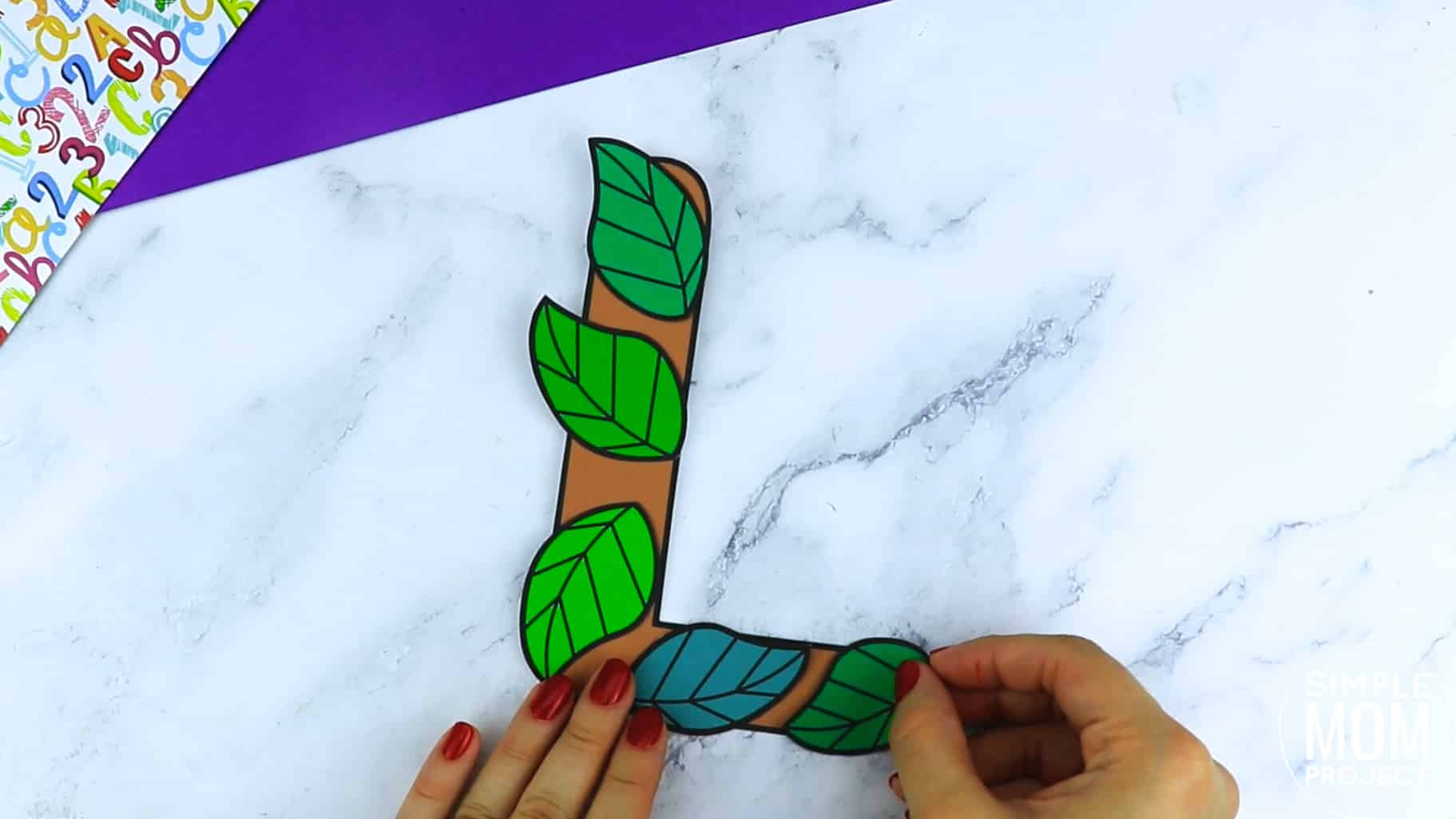 L is for Leaf Printable Craft Leaf Letter L Craft for Kids, preschoolers, toddlers and kindergartners