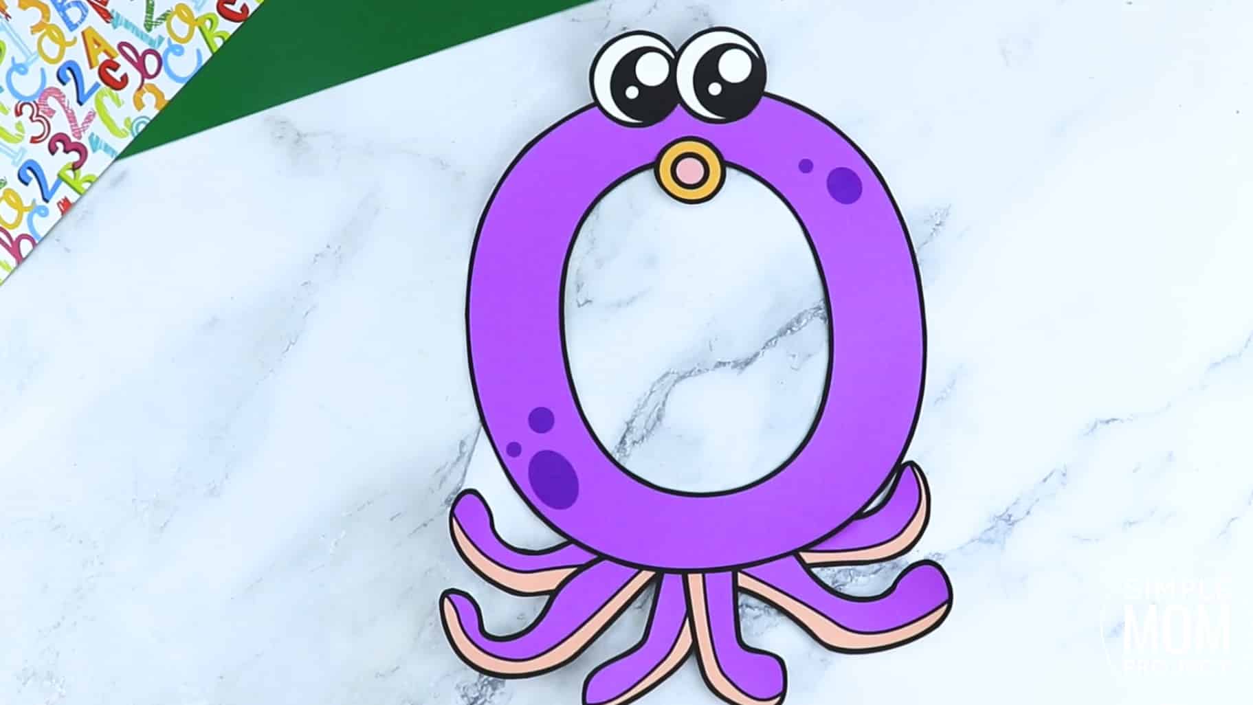 O is for Octopus Printable Craft Octopus Letter O Craft for Kids, preschoolers, toddlers and kindergartners
