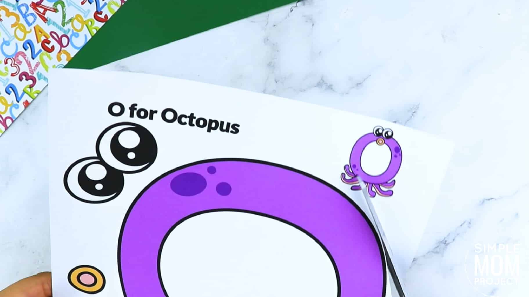 O is for Octopus Printable Craft Octopus Letter O Craft for Kids, preschoolers, toddlers and kindergartners