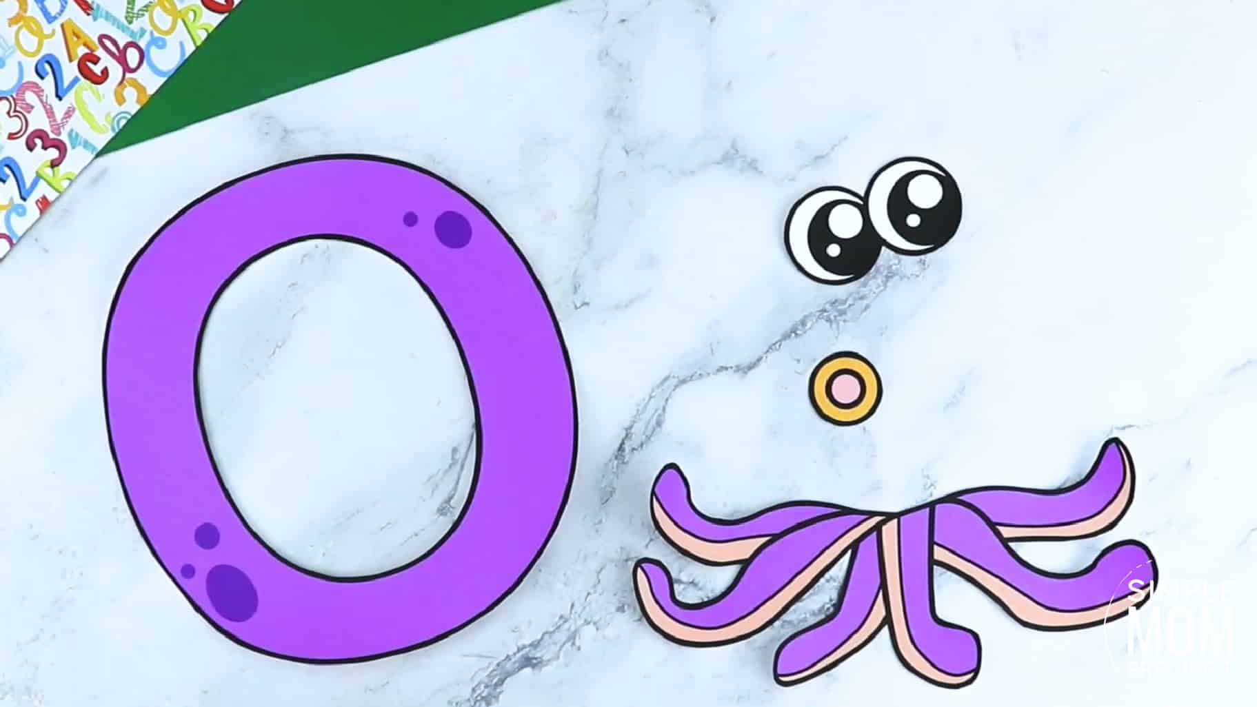 O is for Octopus Printable Craft Octopus Letter O Craft for Kids, preschoolers, toddlers and kindergartners