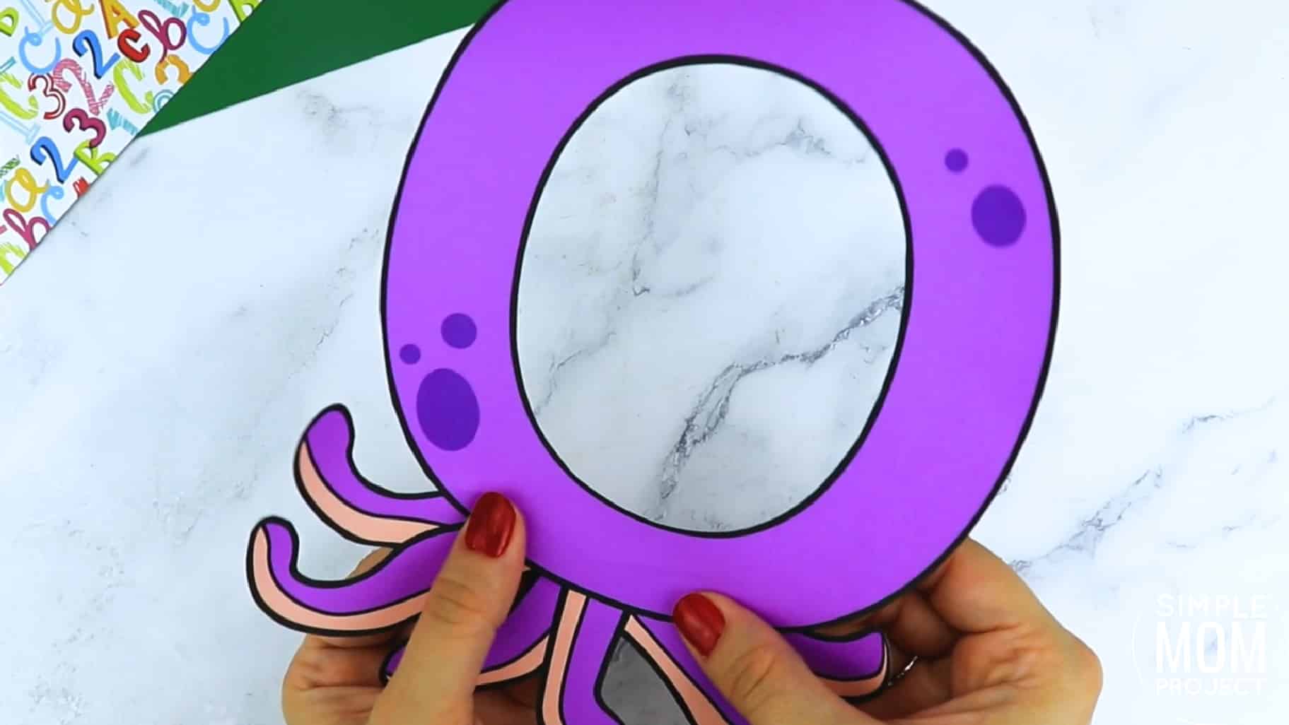 O is for Octopus Printable Craft Octopus Letter O Craft for Kids, preschoolers, toddlers and kindergartners
