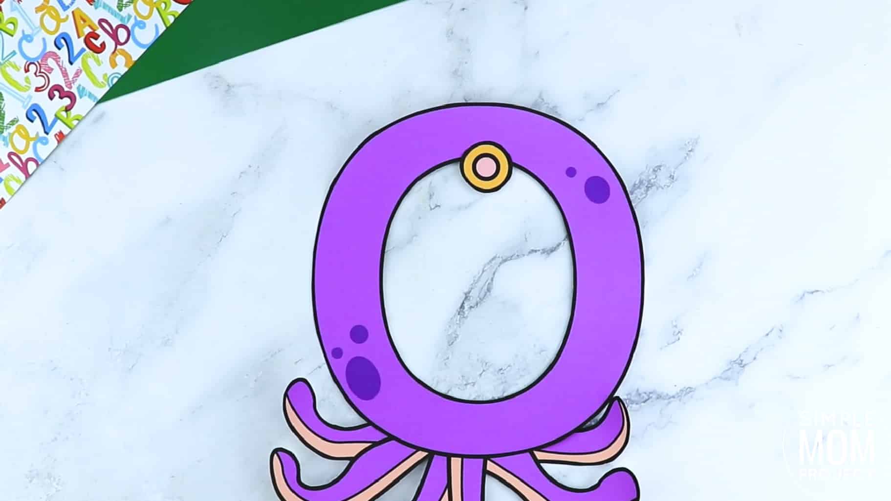 O is for Octopus Printable Craft Octopus Letter O Craft for Kids, preschoolers, toddlers and kindergartners