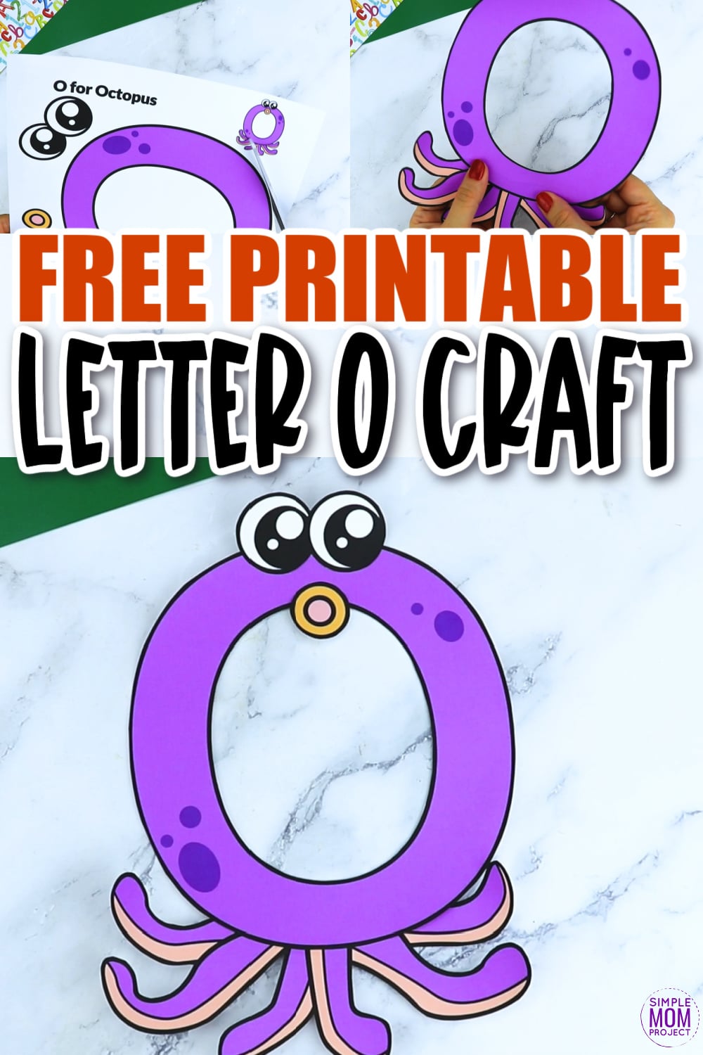 Are you looking for a fun and creative way to teach the alphabet uppercase letter O? Use this fun preschool free printable letter O is for octopus learning craft activities. Grab other things that start with the letter O, like an orange, owl stuffie or their favorite Olaf toy as you make this easy letter O craft. Your kindergarten students will also love making this fun printable letter O is for octopus craft.