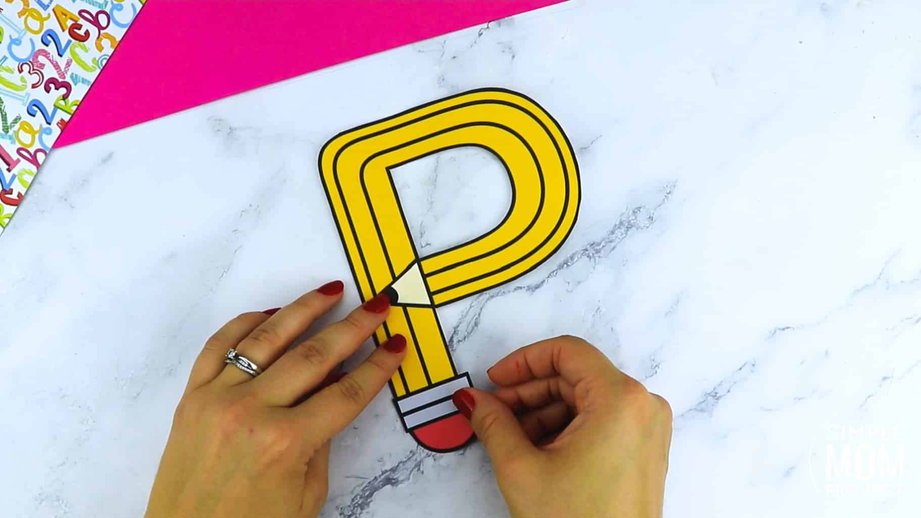 P is for Pencil Printable Craft Pencil Letter P Craft for Kids, preschoolers, toddlers and kindergartners