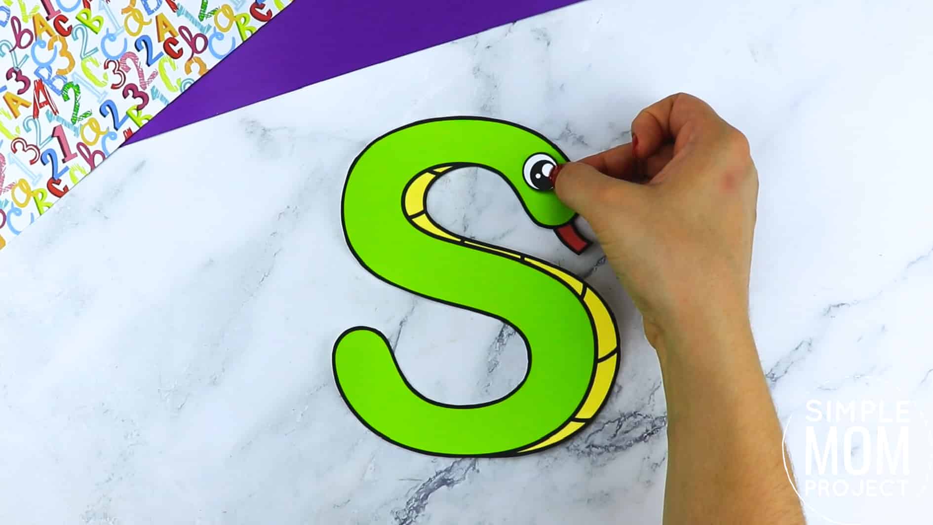 S is for Snake Printable Craft Snake Letter S Craft for Kids, preschoolers, toddlers and kindergartners