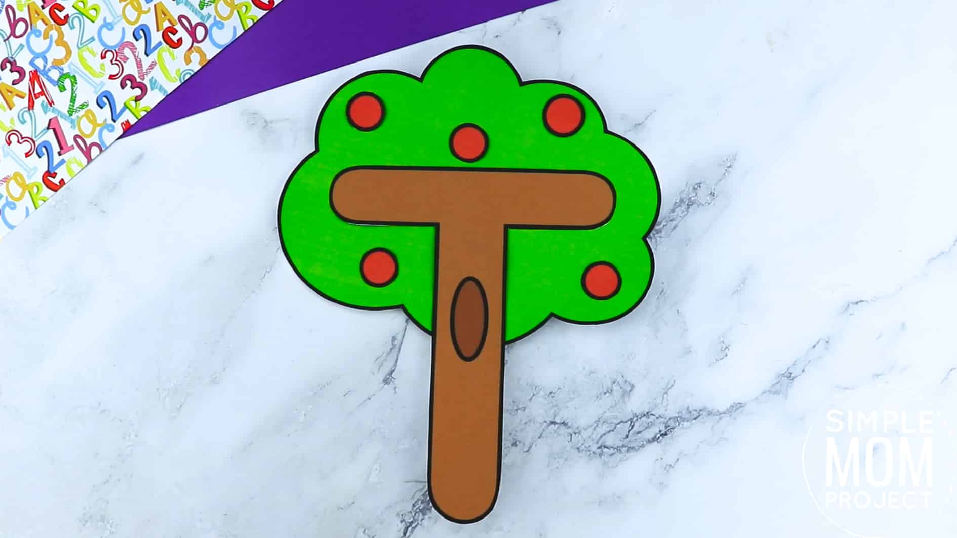 T is for Tree Printable Craft Tree Letter T Craft for Kids, preschoolers, toddlers and kindergartners