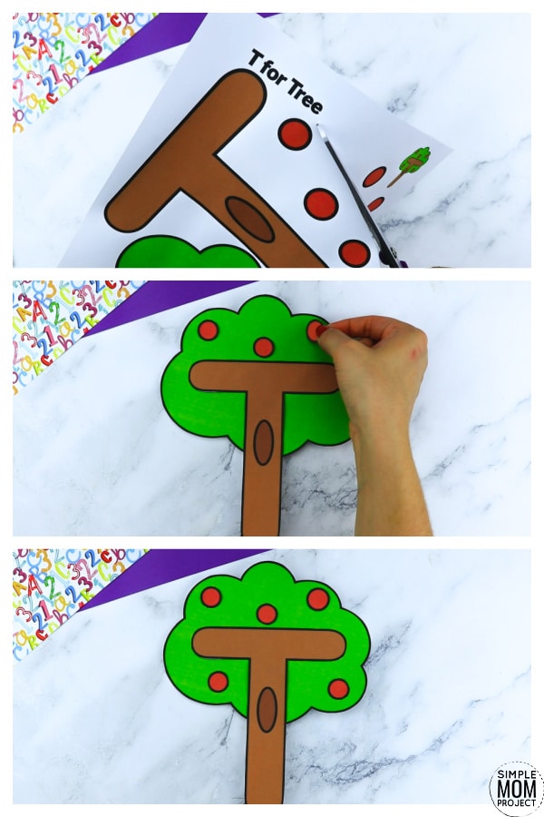 T is for Tree Printable Craft Tree Letter T Craft for Kids, preschoolers, toddlers and kindergartners
