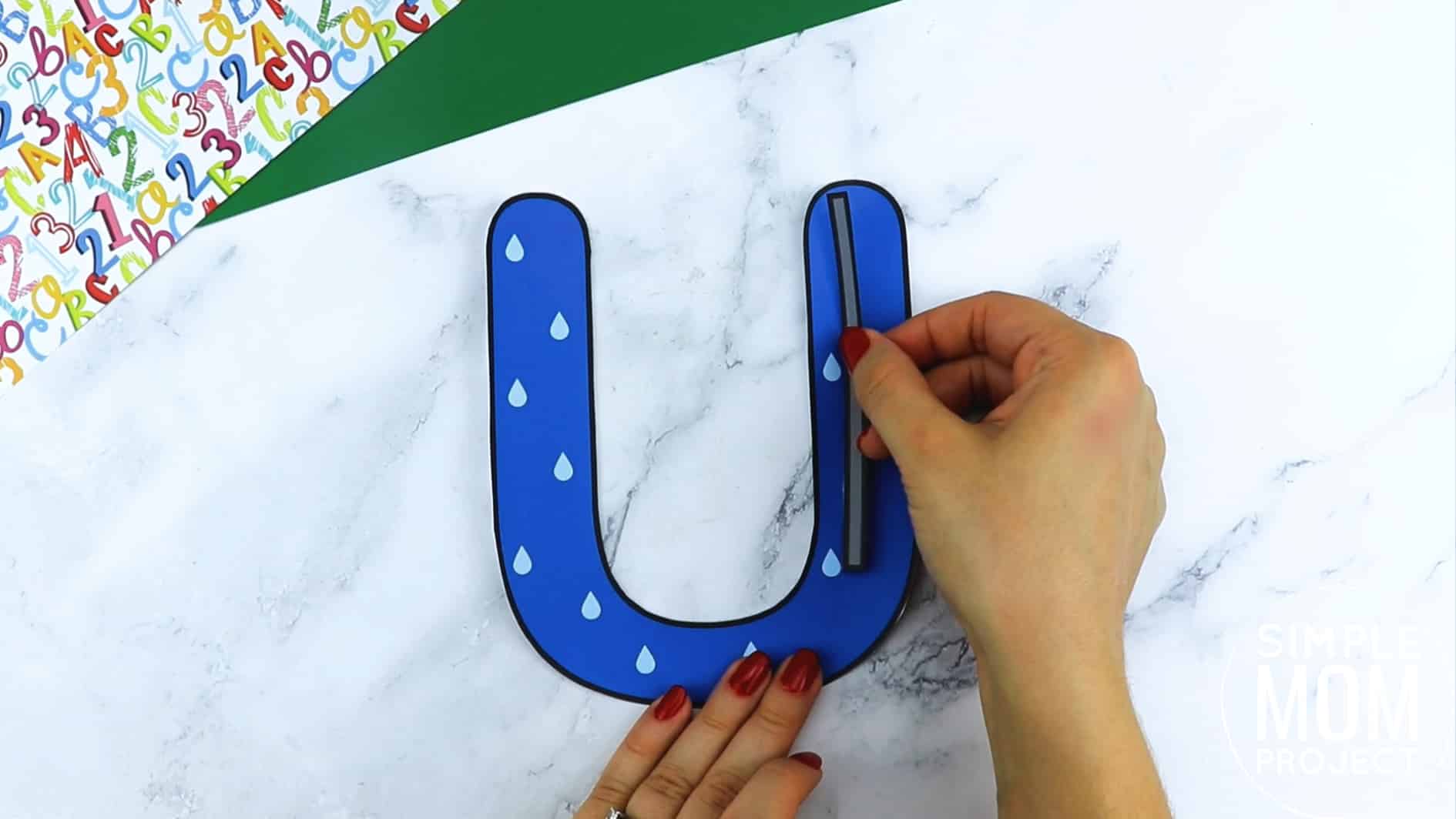 U is for Umbrella Printable Craft Umbrella Letter U Craft for Kids, preschoolers, toddlers and kindergartners