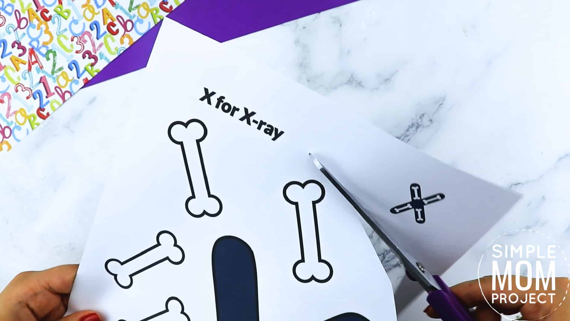 X is for Xray Free Printable Craft Xray Letter X Craft for Kids, preschoolers, toddlers and kindergartner