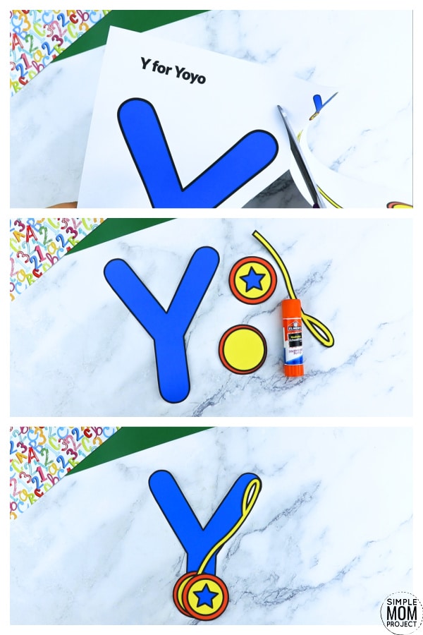 Y is for Yoyo Printable Craft Yoyo Letter Y Craft for Kids, preschoolers, toddlers and kindergartners
