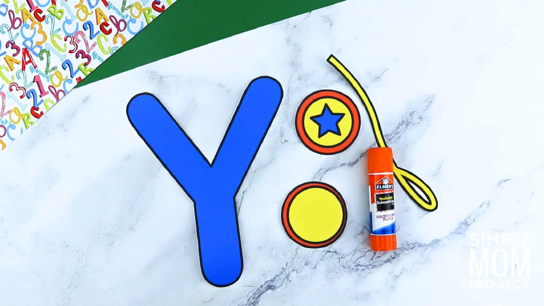 Y is for Yoyo Printable Craft Yoyo Letter Y Craft for Kids, preschoolers, toddlers and kindergartners