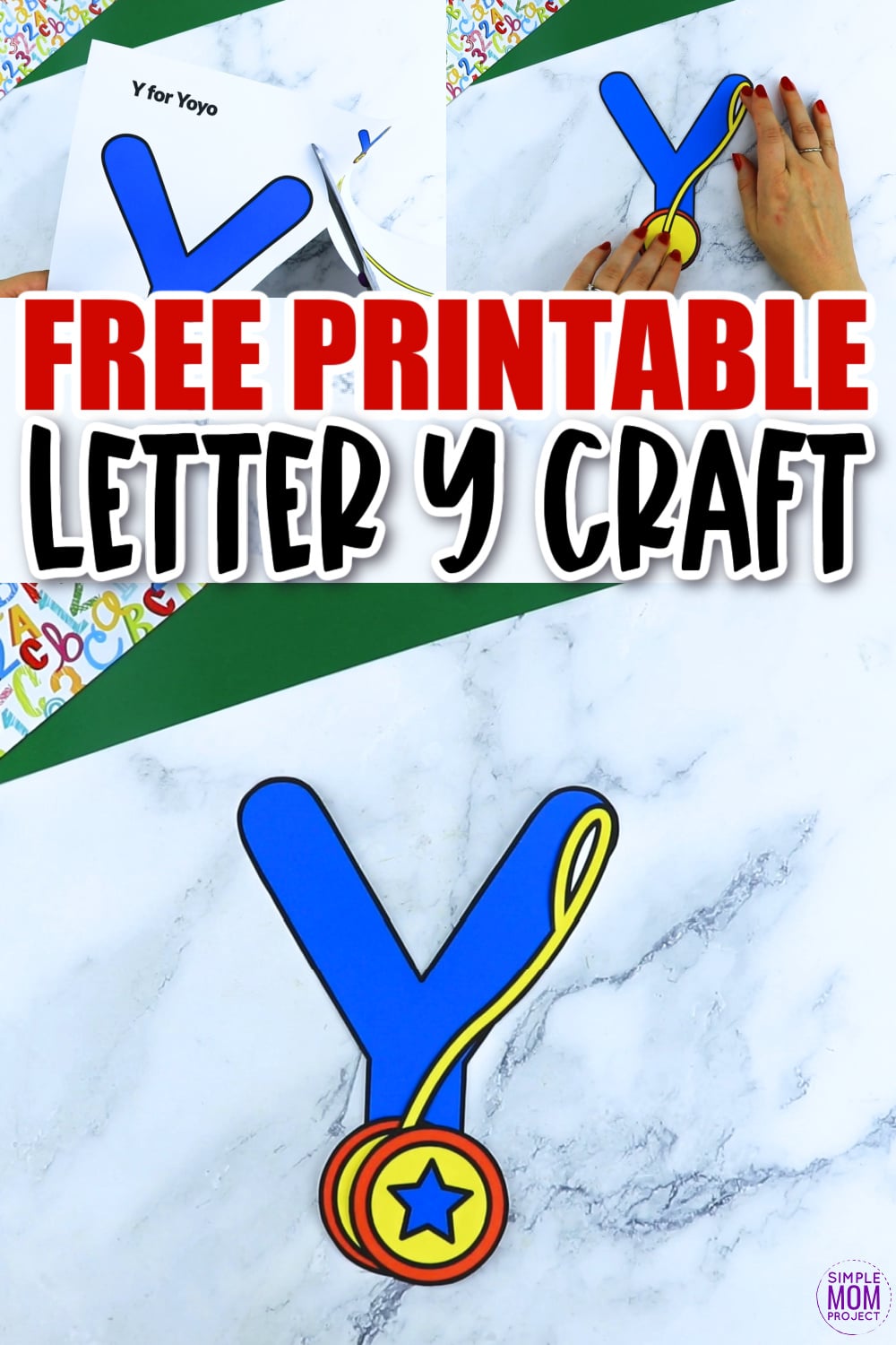 Y is for Yoyo Printable Craft Yoyo Letter Y Craft for Kids, preschoolers, toddlers and kindergartners