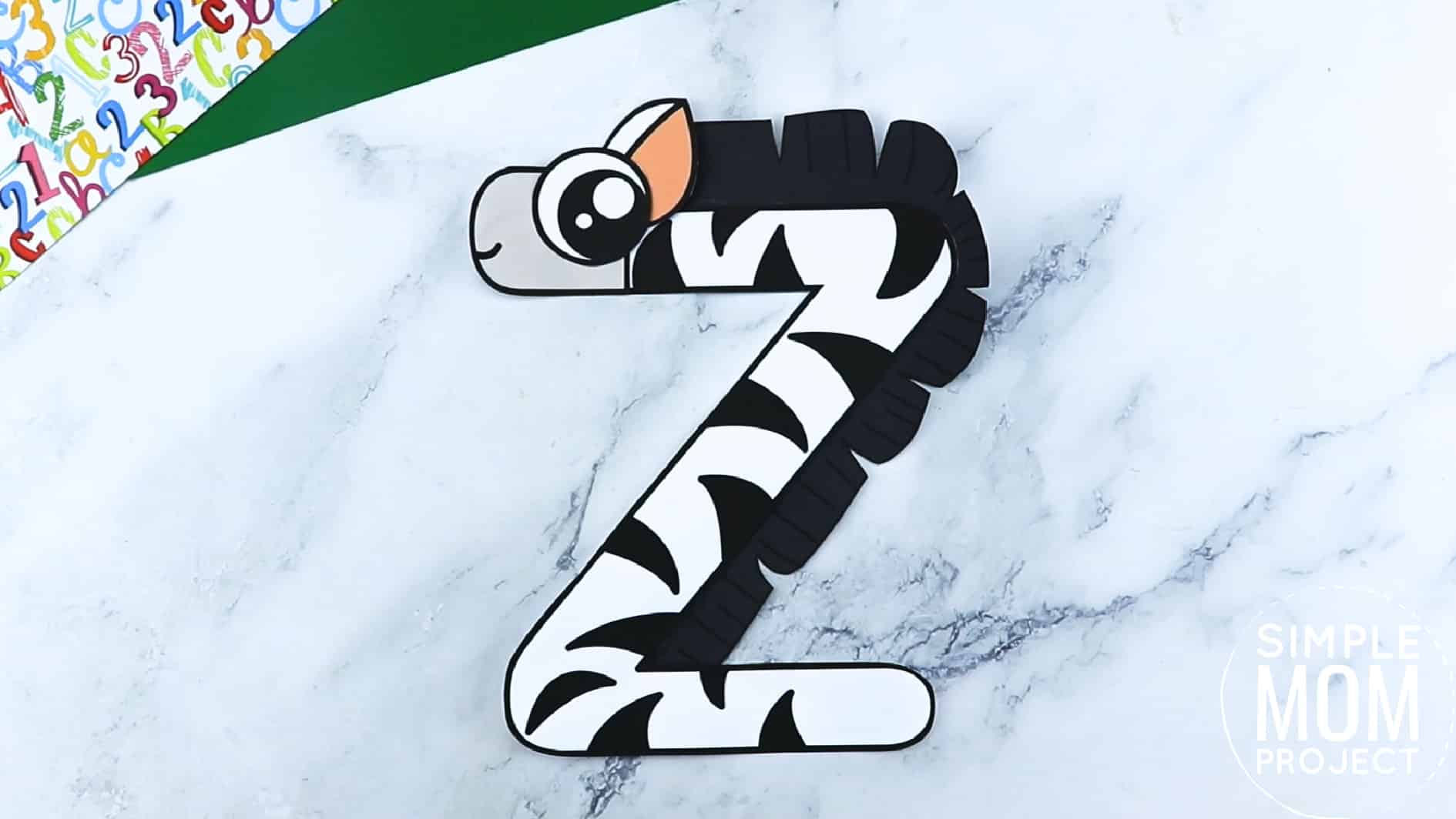 Z is for Zebra Printable Craft Zebra Letter Z Craft for Kids, preschoolers, toddlers and kindergartners