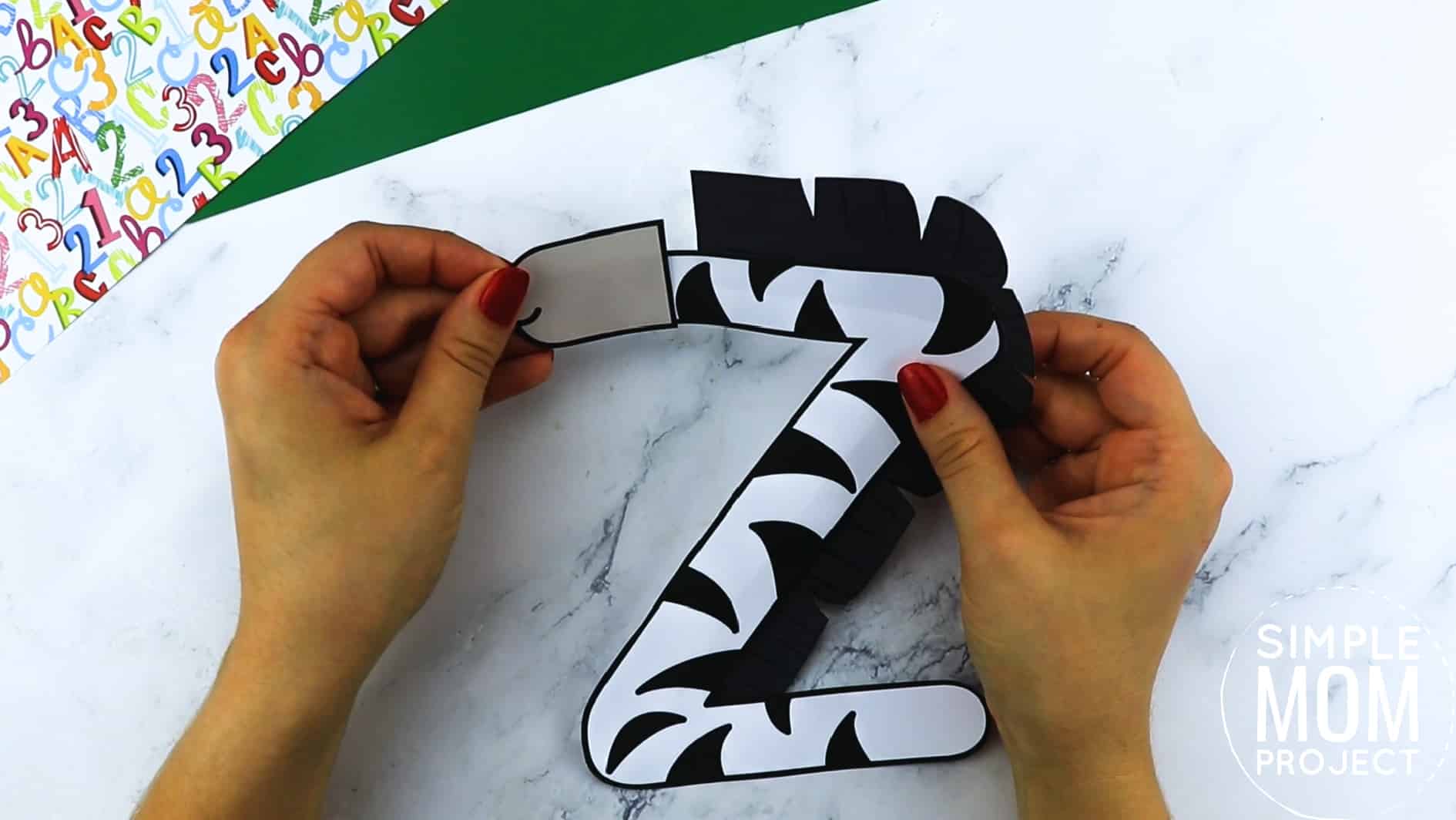 Z is for Zebra Printable Craft Zebra Letter Z Craft for Kids, preschoolers, toddlers and kindergartners