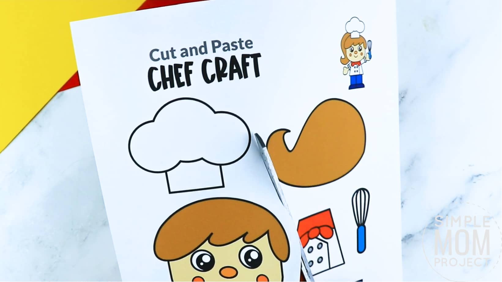 Free printable chef community helper for kids, preschoolers, toddlers and kindergartners