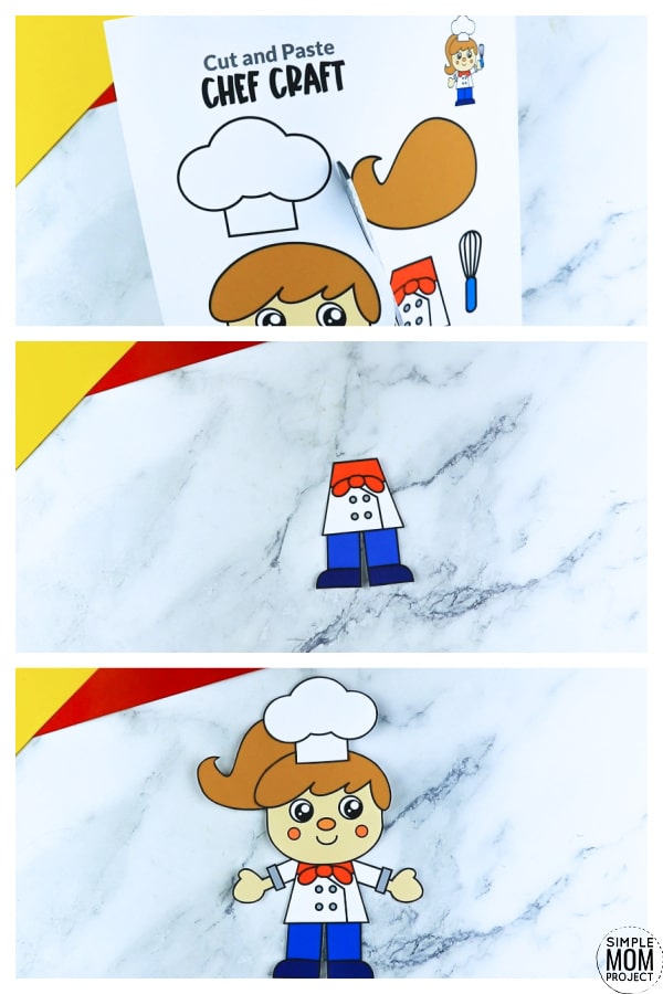 Free printable chef community helper for kids, preschoolers, toddlers and kindergartners