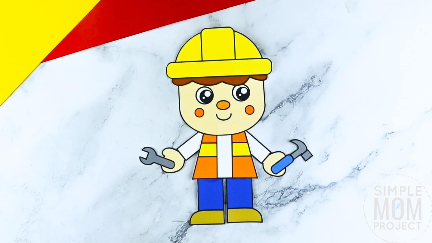 Free printable construction worker community helper for kids, preschoolers, toddlers and kindergartners