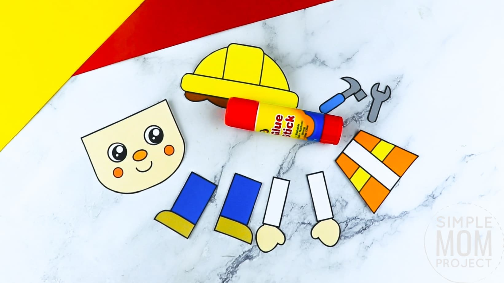 Free printable construction worker community helper for kids, preschoolers, toddlers and kindergartners