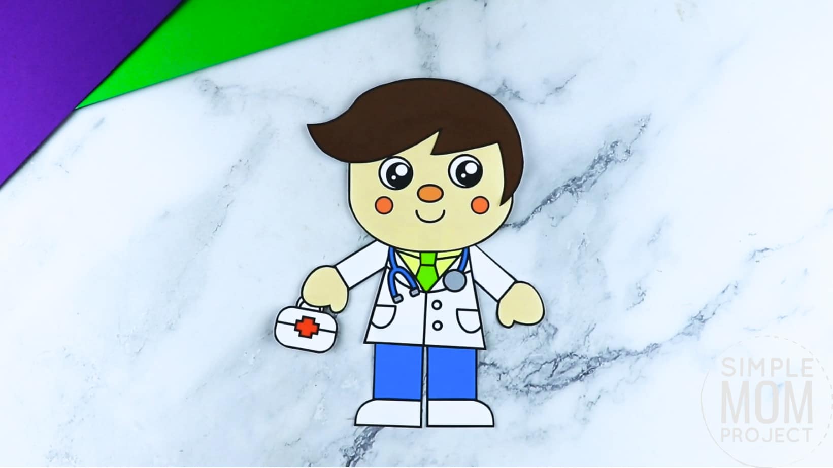 Free printable doctor community helper for kids, preschoolers, toddlers and kindergartners