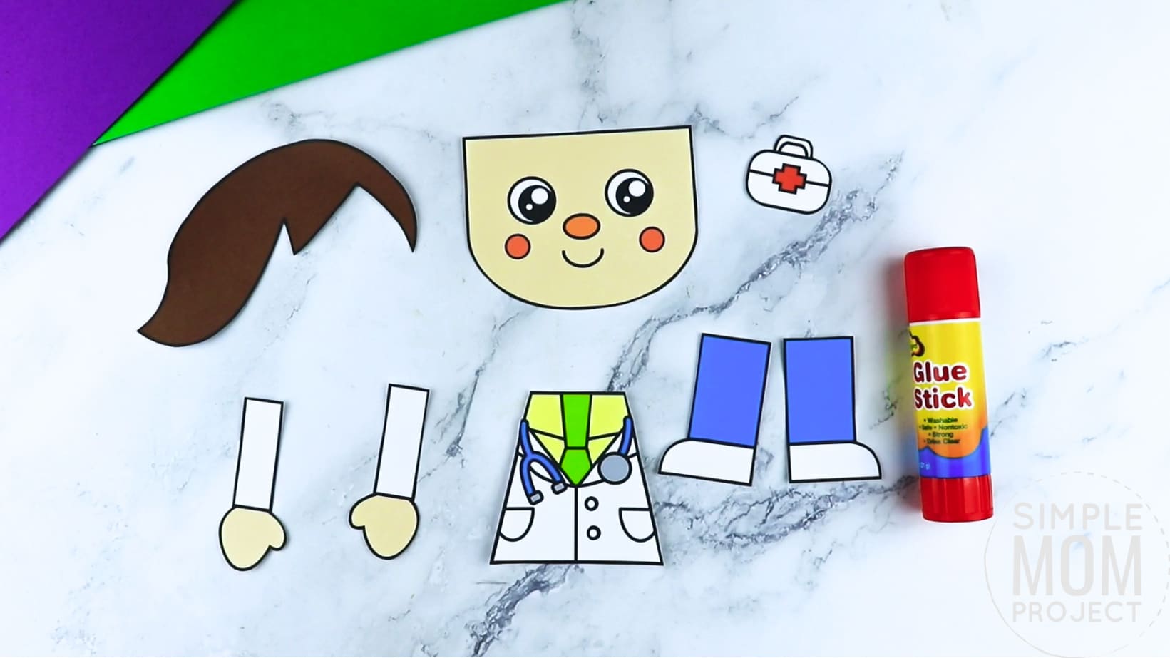Free printable doctor community helper for kids, preschoolers, toddlers and kindergartners